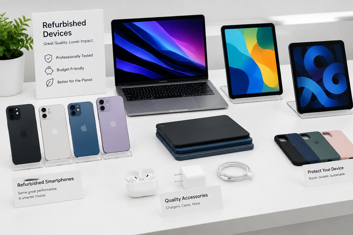 Geprüfte Computer, Tablets und Smartphones mit Zubehör
